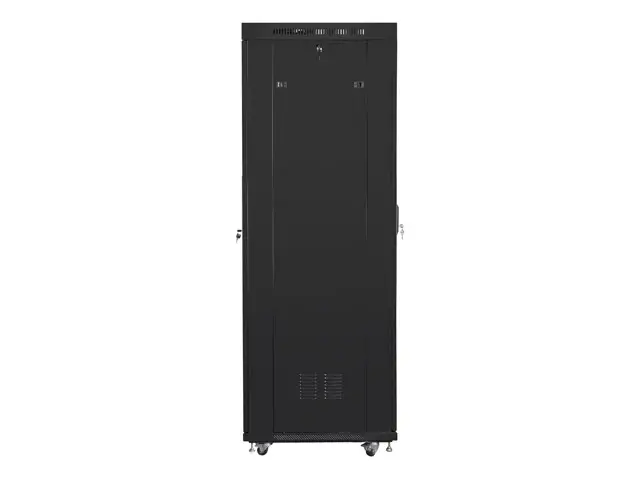 Комуникационен шкаф, Lanberg rack cabinet 19" free-standing 42U/600x800 (flat pack) with glass door lcd black v2 - image 3