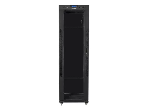 Комуникационен шкаф, Lanberg rack cabinet 19" free-standing 42U/600x800 (flat pack) with glass door lcd black v2 - image 5