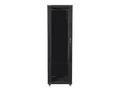 Комуникационен шкаф, Lanberg rack cabinet 19" free-standing 42U / 600x600 self-assembly flat pack, black - image 1