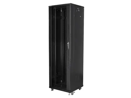 Комуникационен шкаф, Lanberg rack cabinet 19" free-standing 42U / 600x600 self-assembly flat pack, black - image 2