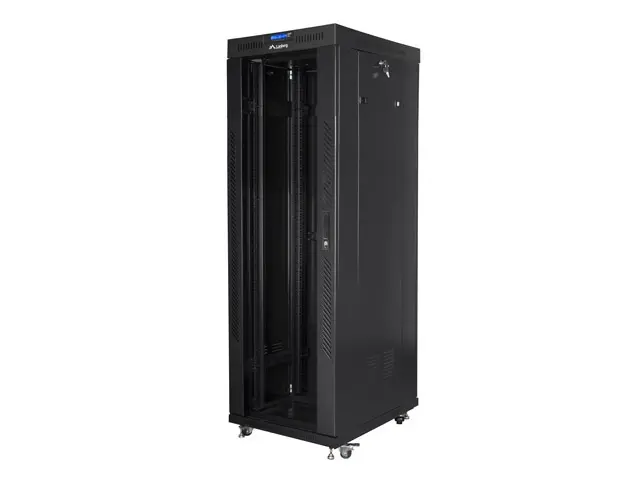 Комуникационен шкаф, Lanberg rack cabinet 19" free-standing 37U/600x800 (flat pack) with glass door lcd black v2