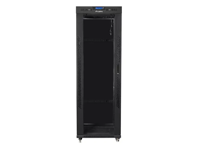 Комуникационен шкаф, Lanberg rack cabinet 19" free-standing 37U/600x800 (flat pack) with glass door lcd black v2 - image 5