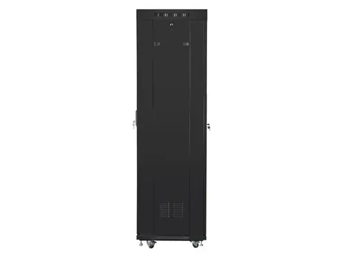Комуникационен шкаф, Lanberg rack cabinet 19" free-standing 42U/600x600 (flat pack) with glass door lcd black v2 - image 4