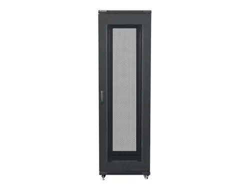 Комуникационен шкаф, Lanberg rack cabinet 19" free-standing 42U/600x800 (flat pack) with mesh door black - image 3