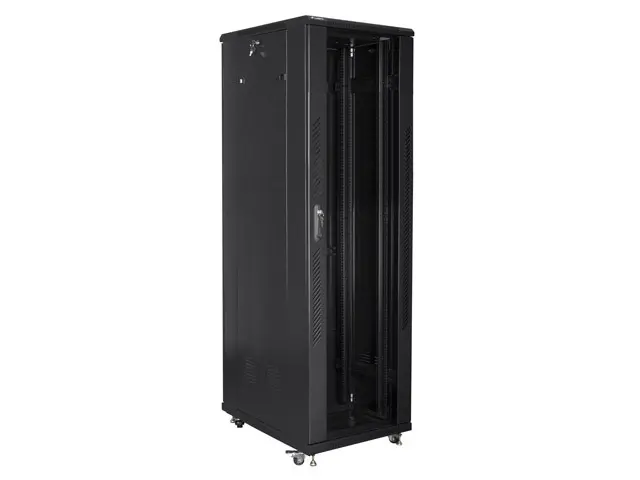 Dulap de comunicații, Lanberg rack 19" de sine stătător 42U / 600x1000 autoasamblare flat pack, negru