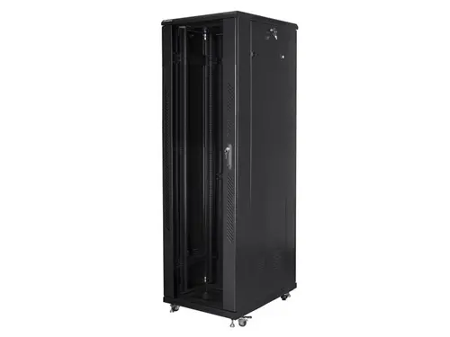 Комуникационен шкаф, Lanberg rack cabinet 19" free-standing 42U / 600x1000 self-assembly flat pack, black - image 2