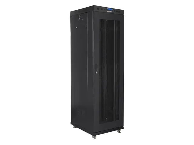 Комуникационен шкаф, Lanberg rack cabinet 19" free-standing 42U/600x800 (flat pack) with mesh door lcd black v2 - image 3