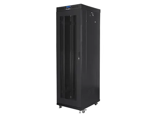 Комуникационен шкаф, Lanberg rack cabinet 19" free-standing 42U/600x800 (flat pack) with mesh door lcd black v2
