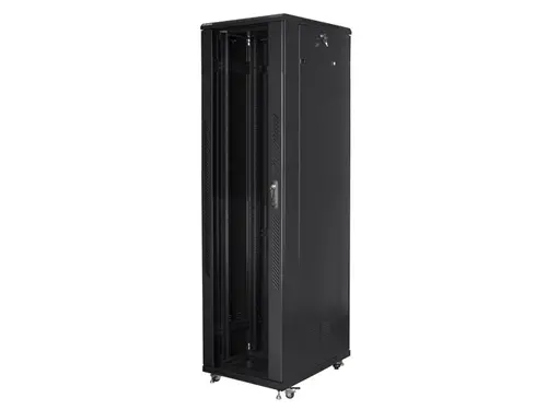 Комуникационен шкаф, Lanberg rack cabinet 19" free-standing 37U / 800x800 self-assembly flat pack, black - image 2
