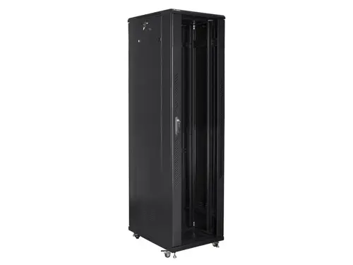 Комуникационен шкаф, Lanberg rack cabinet 19" free-standing 37U / 800x800 self-assembly flat pack, black