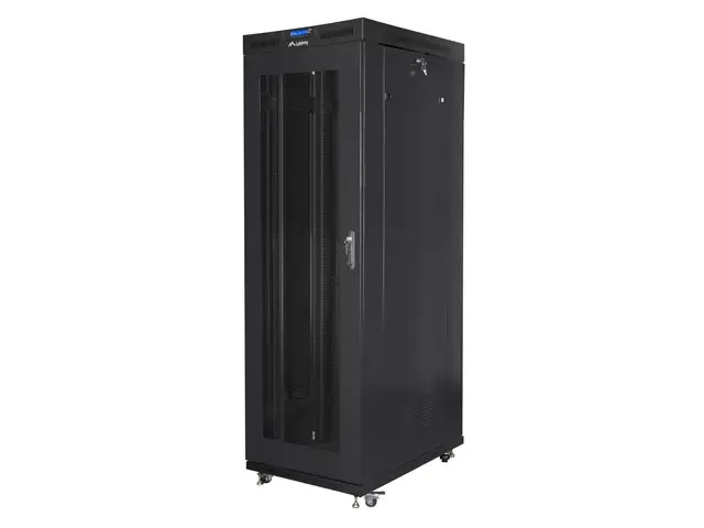 Комуникационен шкаф, Lanberg rack cabinet 19" free-standing 27U/800x1200 (flat pack) with mesh door lcd black