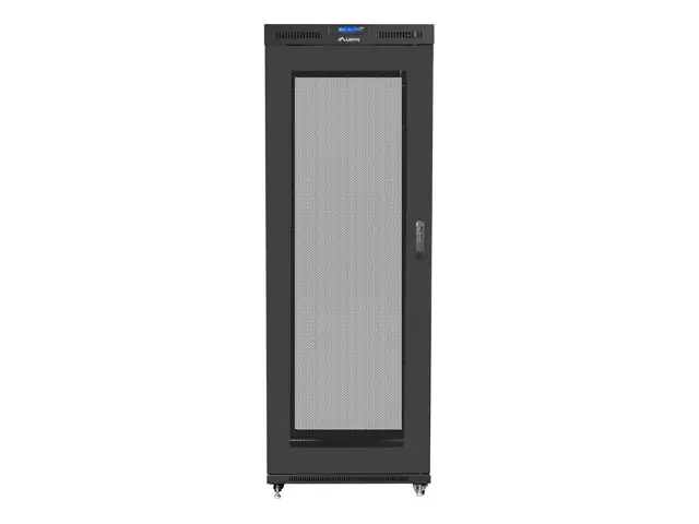 Комуникационен шкаф, Lanberg rack cabinet 19" free-standing 27U/800x1200 (flat pack) with mesh door lcd black - image 3