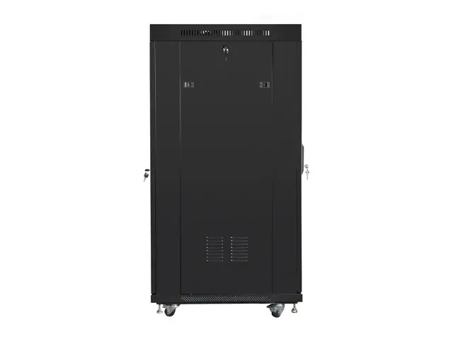 Комуникационен шкаф, Lanberg rack cabinet 19" free-standing 27U/800x1000 (flat pack) with glass door lcd black v2 - image 4