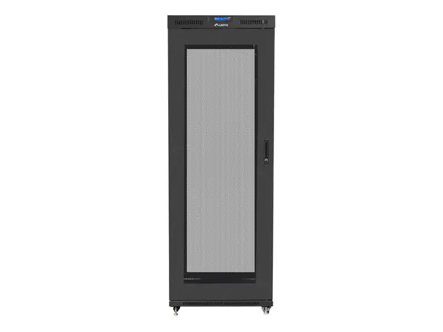 Комуникационен шкаф, Lanberg rack cabinet 19" free-standing 27U/800x1000 (flat pack) with glass door lcd black v2 - image 3