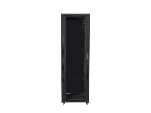Комуникационен шкаф, Lanberg rack cabinet 19" free-standing 42U / 800x800 self-assembly flat pack, black - image 1