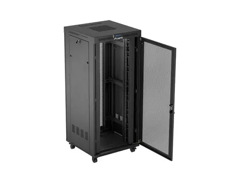 Комуникационен шкаф, Lanberg rack cabinet 19" free-standing 37U/600X800 (FLAT PACK) with mesh door LCD black - image 11