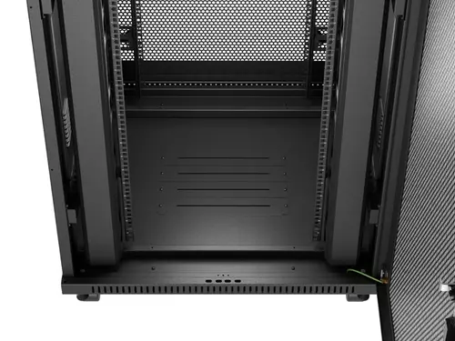 Комуникационен шкаф, Lanberg rack cabinet 19" free-standing 37U/600X800 (FLAT PACK) with mesh door LCD black - image 4