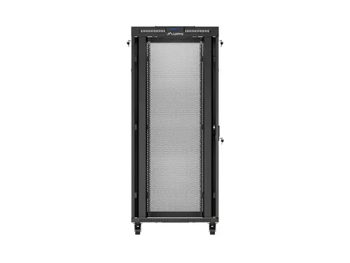 Комуникационен шкаф, Lanberg rack cabinet 19" free-standing 37U/600X800 (FLAT PACK) with mesh door LCD black - image 6