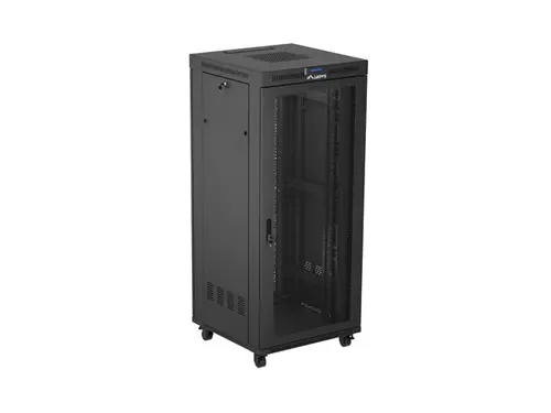 Комуникационен шкаф, Lanberg rack cabinet 19" free-standing 37U/600X800 (FLAT PACK) with mesh door LCD black - image 9