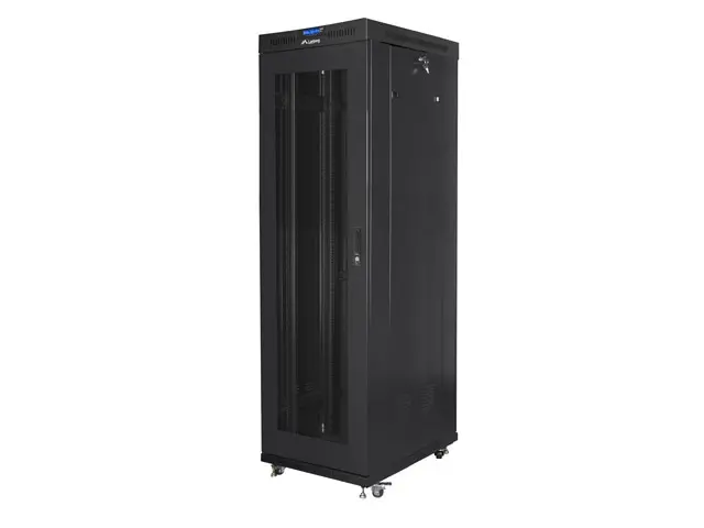 Комуникационен шкаф, Lanberg rack cabinet 19" free-standing 42U/600x1000 (flat pack) with mesh door lcd black v2