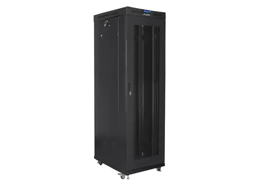 Комуникационен шкаф, Lanberg rack cabinet 19" free-standing 42U/600x1000 (flat pack) with mesh door lcd black v2 - image 4