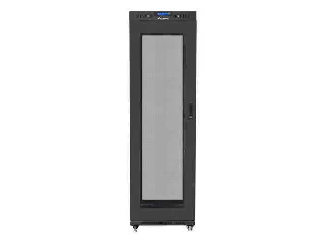 Комуникационен шкаф, Lanberg rack cabinet 19" free-standing 42U/600x1000 (flat pack) with mesh door lcd black v2 - image 5