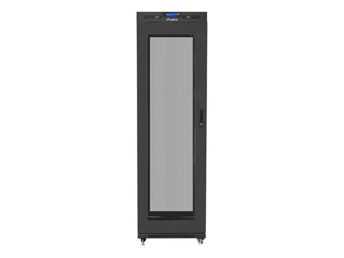 Комуникационен шкаф, Lanberg rack cabinet 19" free-standing 42U/600x1000 (flat pack) with mesh door lcd black v2 - image 5