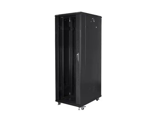 Комуникационен шкаф, Lanberg rack cabinet 19" free-standing 47U / 800x800 self-assembly flat pack, black - image 2