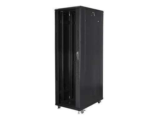 Комуникационен шкаф, Lanberg rack cabinet 19" free-standing 42U / 800x1000 self-assembly flat pack, black - image 2