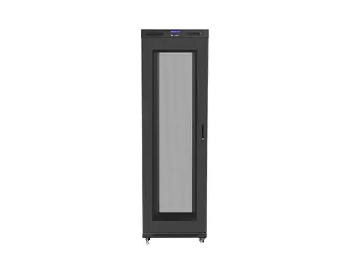 Комуникационен шкаф, Lanberg rack cabinet 19" free-standing 42U/800x1200 (flat pack) with mesh door lcd black v2 - image 1
