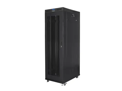 Комуникационен шкаф, Lanberg rack cabinet 19" free-standing 42U/800x1200 (flat pack) with mesh door lcd black v2