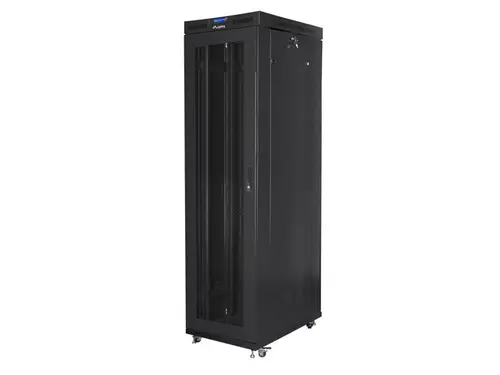 Комуникационен шкаф, Lanberg rack cabinet 19" free-standing 47U/800x1000 (flat pack) with mesh door lcd black v2