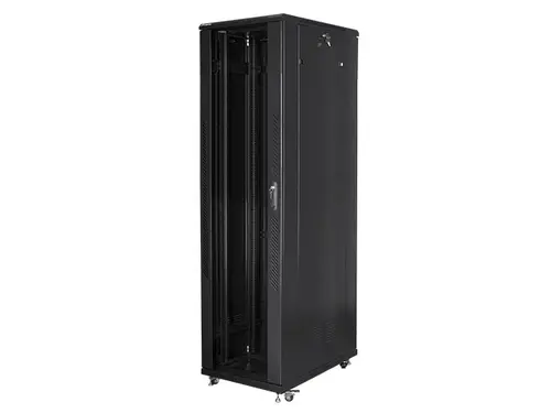 Комуникационен шкаф, Lanberg rack cabinet 19" free-standing 47U / 800x1000 self-assembly flat pack, black - image 2