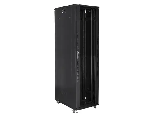 Комуникационен шкаф, Lanberg rack cabinet 19" free-standing 47U / 800x1000 self-assembly flat pack, black