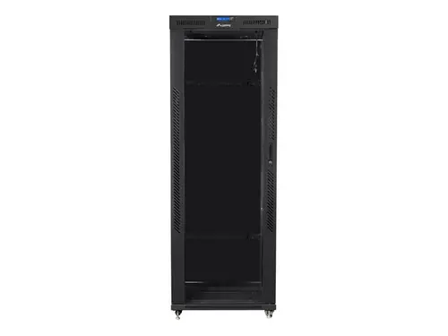 Комуникационен шкаф, Lanberg rack cabinet 19" free-standing 42U/800x800 (flat pack) with glass door lcd black v2 - image 3