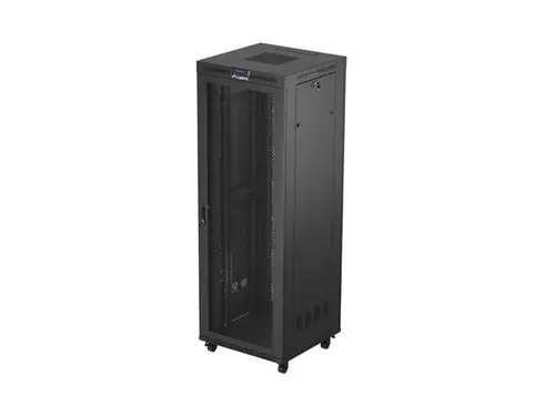 Комуникационен шкаф, Lanberg rack cabinet 19" free-standing 47U/800X800 (FLAT PACK) with mesh door LCD black