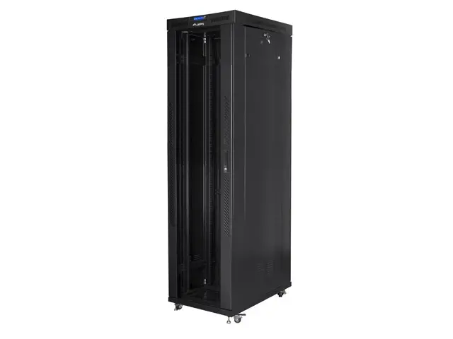 Комуникационен шкаф, Lanberg rack cabinet 19" free-standing 47U/800x1000 (flat pack) with glass door lcd black v2