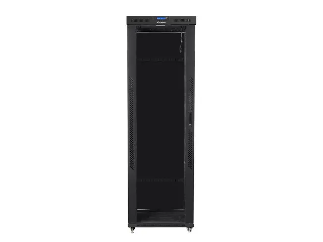 Комуникационен шкаф, Lanberg rack cabinet 19" free-standing 47U/800x1000 (flat pack) with glass door lcd black v2 - image 4