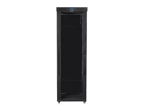 Комуникационен шкаф, Lanberg rack cabinet 19" free-standing 47U/800x1000 (flat pack) with glass door lcd black v2 - image 4