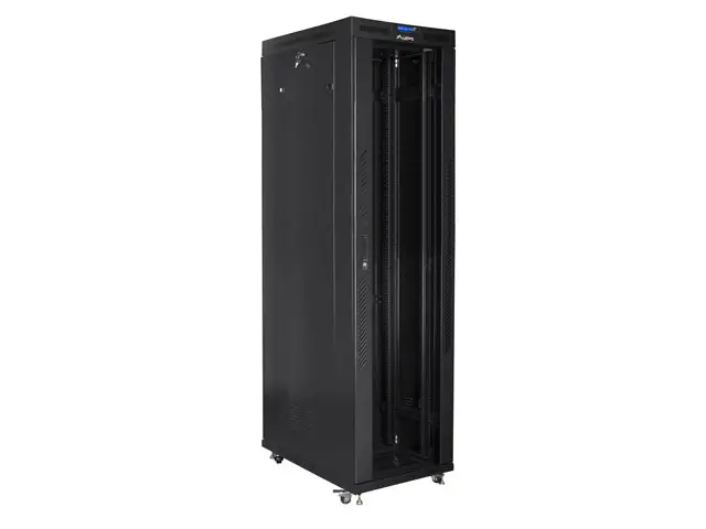 Комуникационен шкаф, Lanberg rack cabinet 19" free-standing 47U/800x1000 (flat pack) with glass door lcd black v2 - image 5