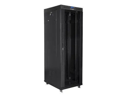 Комуникационен шкаф, Lanberg rack cabinet 19" free-standing 37U/800x1000 (flat pack) with glass door lcd black v2 - image 3