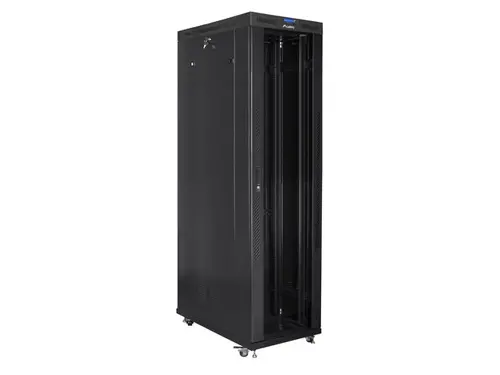 Комуникационен шкаф, Lanberg rack cabinet 19" free-standing 47U/800x1200 (flat pack) with glass door lcd black v2 - image 2