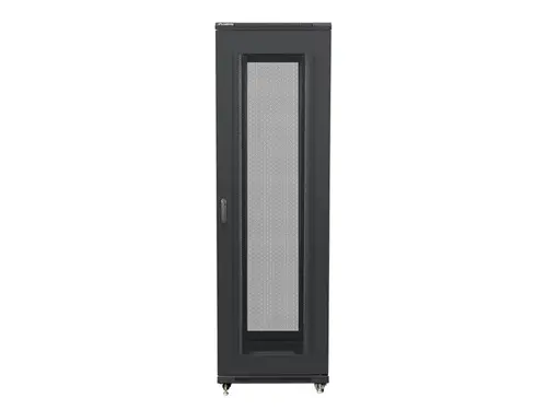 Комуникационен шкаф, Lanberg rack cabinet 19" free-standing 42U/800x1000 (flat pack) with mesh door black - image 2