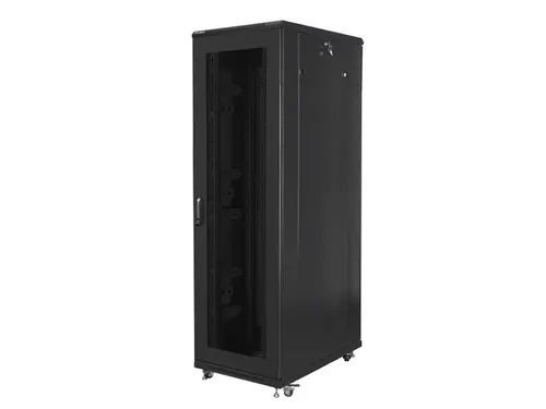 Комуникационен шкаф, Lanberg rack cabinet 19" free-standing 42U/800x1000 (flat pack) with mesh door black