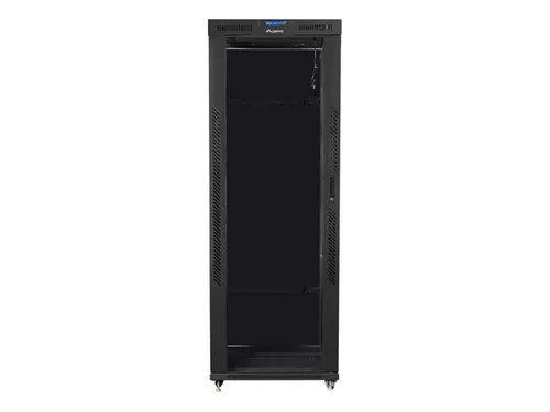 Комуникационен шкаф, Lanberg rack cabinet 19" free-standing 42U/800x1000 (flat pack) with glass door lcd black v2 - image 5