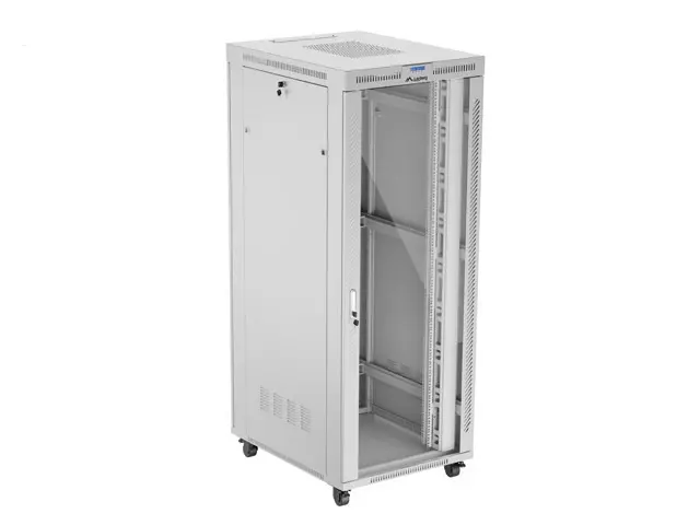 Комуникационен шкаф, Lanberg rack cabinet 19" free-standing 42U/800x1000 (flat pack) with glass door lcd grey v2