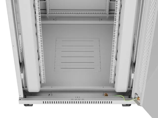 Комуникационен шкаф, Lanberg rack cabinet 19" free-standing 42U/800x1000 (flat pack) with glass door lcd grey v2 - image 4