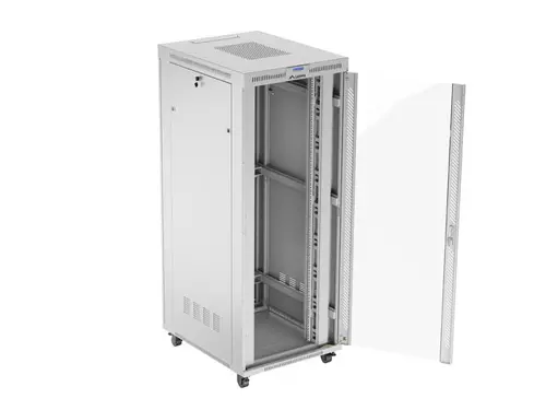 Комуникационен шкаф, Lanberg rack cabinet 19" free-standing 42U/800x1000 (flat pack) with glass door lcd grey v2 - image 6