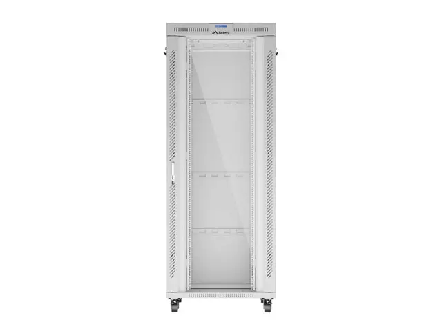 Комуникационен шкаф, Lanberg rack cabinet 19" free-standing 42U/800x1000 (flat pack) with glass door lcd grey v2 - image 8