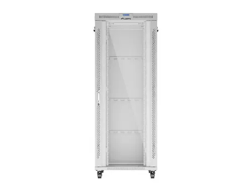 Комуникационен шкаф, Lanberg rack cabinet 19" free-standing 42U/800x1000 (flat pack) with glass door lcd grey v2 - image 8